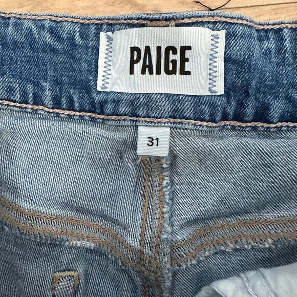 Paige Cuff Wide Leg Jeans Denim SIZE 31 Sasha Baggy Boyfriend High Rise $259 - Picture 12 of 14